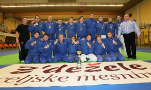moška ekipa Judo kluba z'dežele Sankaku Celje se je prvič okitila z naslovom državnega prvaka 2011